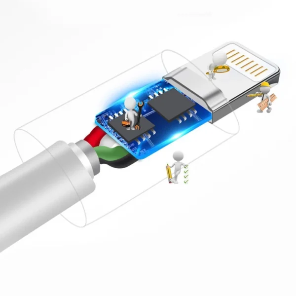 Dudao cable USB / Lightning 3A 1m white (L1L white)eng