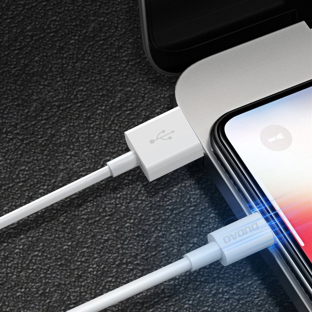 Dudao cable USB / Lightning 3A 1m white (L1L white)eng