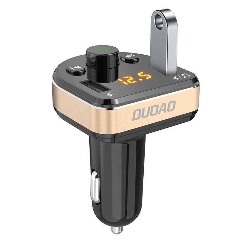 Dudao Bluetooth FM transmitter car charger MP3 3.1 A 2x USB black (R2Pro black)eng