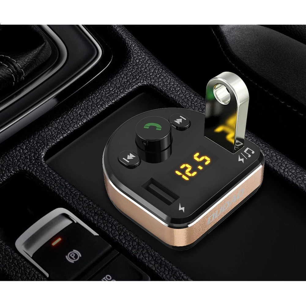 Dudao Bluetooth FM transmitter car charger MP3 3.1 A 2x USB black (R2Pro black)eng