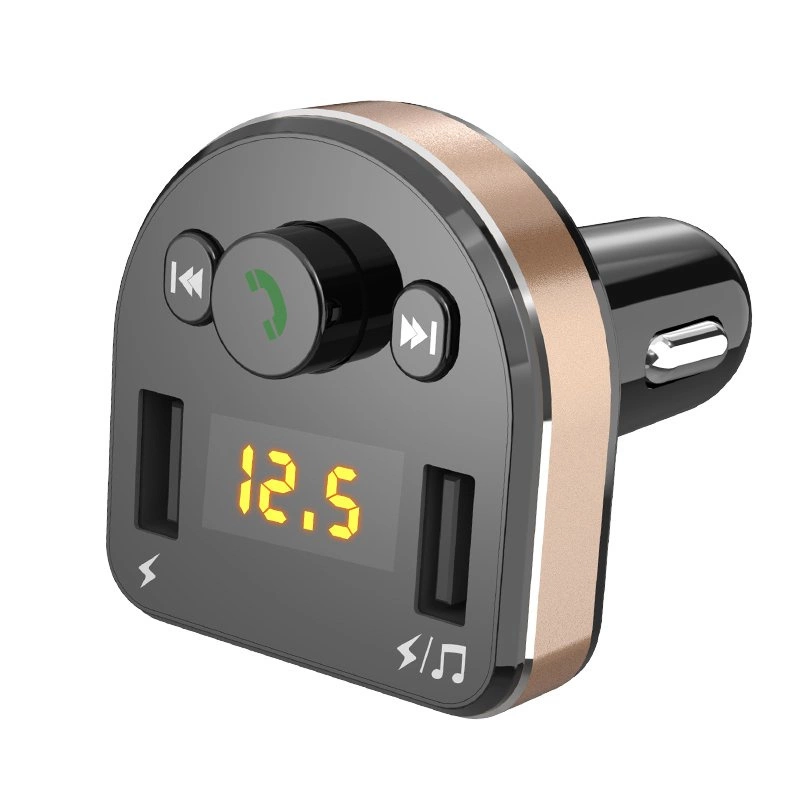 Dudao Bluetooth FM transmitter car charger MP3 3.1 A 2x USB black (R2Pro black)eng