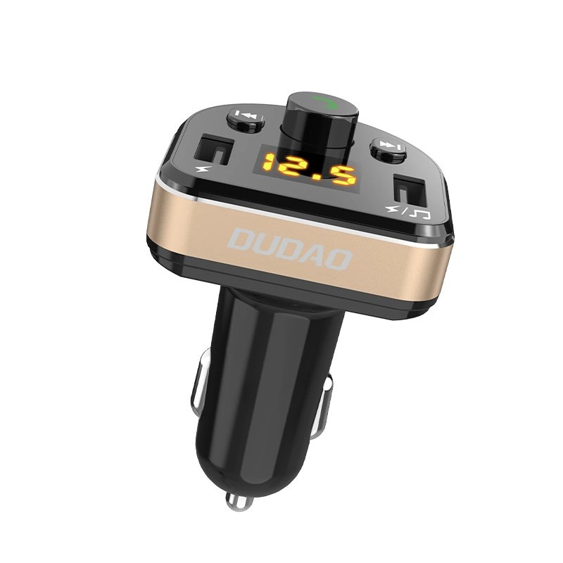 Dudao Bluetooth FM transmitter car charger MP3 3.1 A 2x USB black (R2Pro black)eng