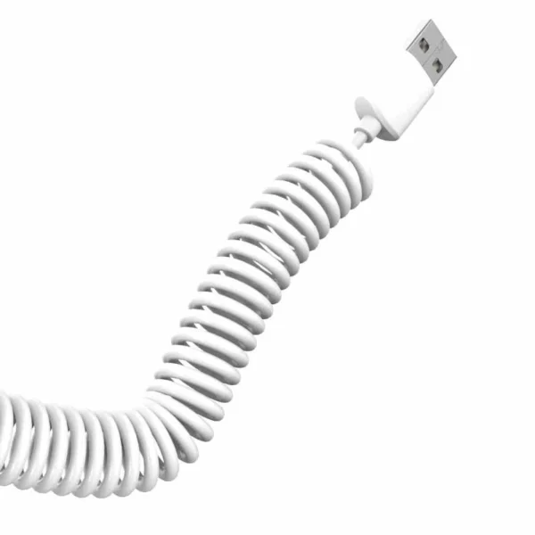 Dudao car kit charger 2x USB 2.4A + cable USB 3in1 Lightning / Type C / micro USB cable white (R7 white)eng