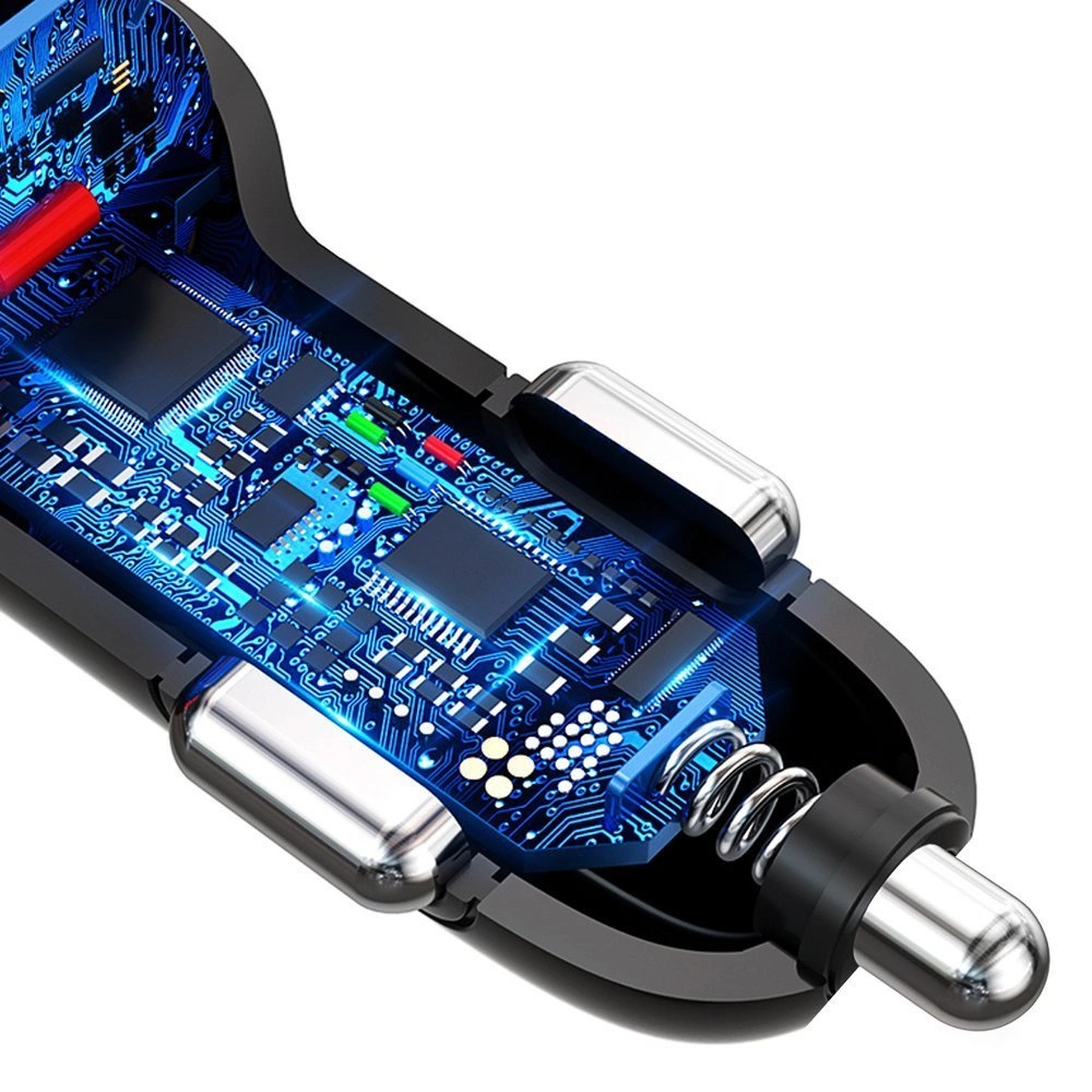 Dudao Car Charger Quick Charge Quick Charge 3.0 QC3.0 2.4A 18W 3x USB Black (R7S black)eng