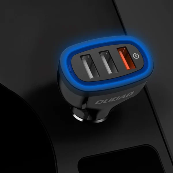 Dudao car charger quick charge Quick Charge 3.0 QC3.0 2.4A 18W 3x USB white (R7S white)eng