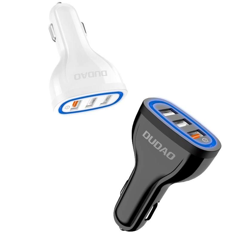 Dudao car charger quick charge Quick Charge 3.0 QC3.0 2.4A 18W 3x USB white (R7S white)eng