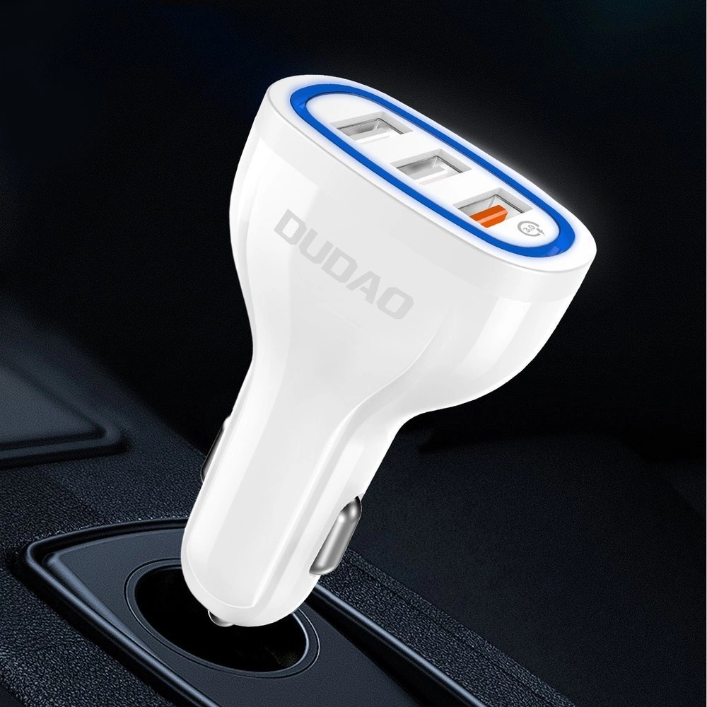Dudao car charger quick charge Quick Charge 3.0 QC3.0 2.4A 18W 3x USB white (R7S white)eng