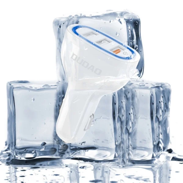 Dudao car charger quick charge Quick Charge 3.0 QC3.0 2.4A 18W 3x USB white (R7S white)eng