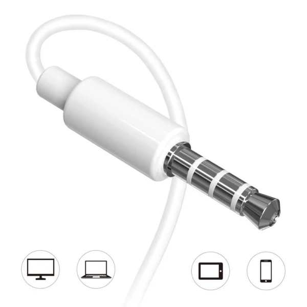 Dudao in-ear wired mini jack 3.5mm headset white (X10S white)eng