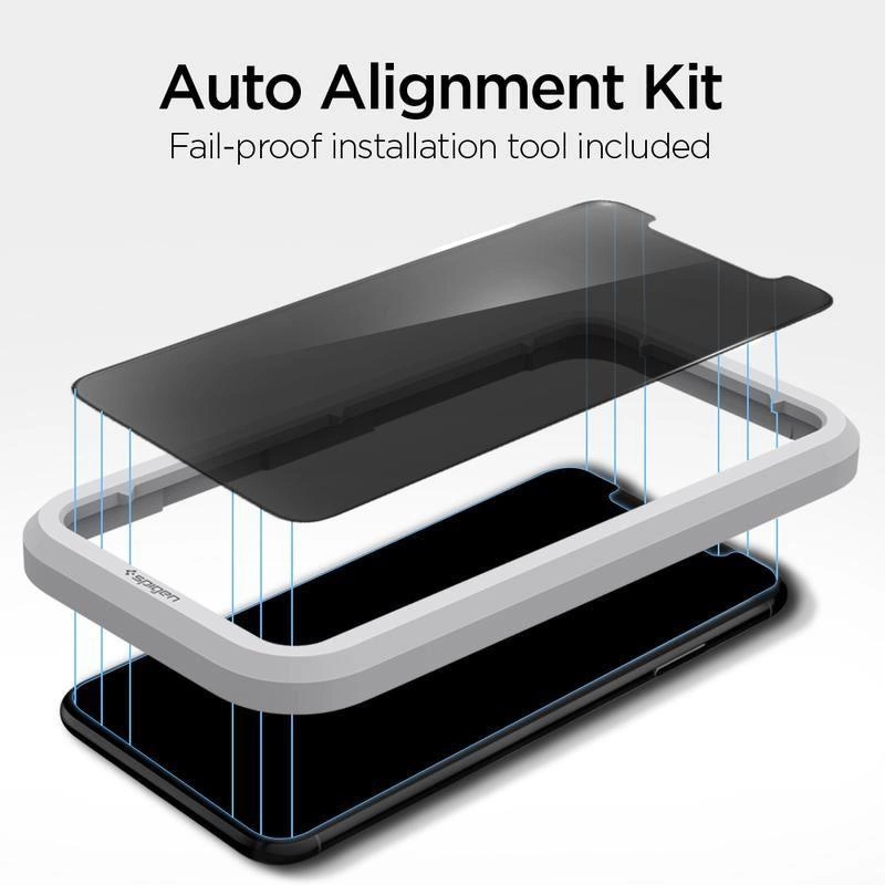 Spigen Glas.tR EZ Fit Privacy Tempered Glass for iPhone 11 / XReng