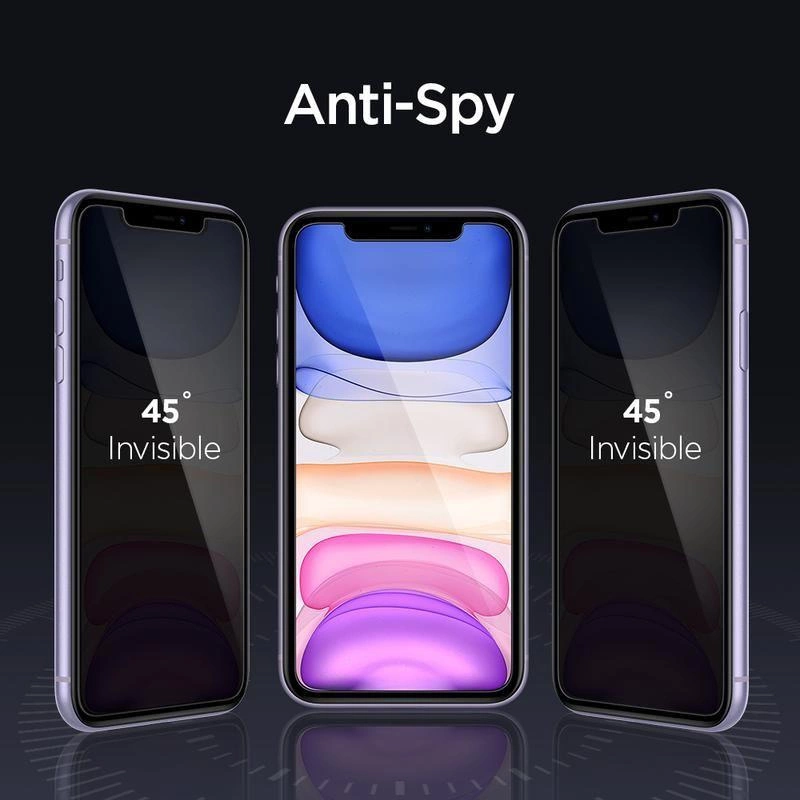 Spigen Glas.tR EZ Fit Privacy Tempered Glass for iPhone 11 / XReng
