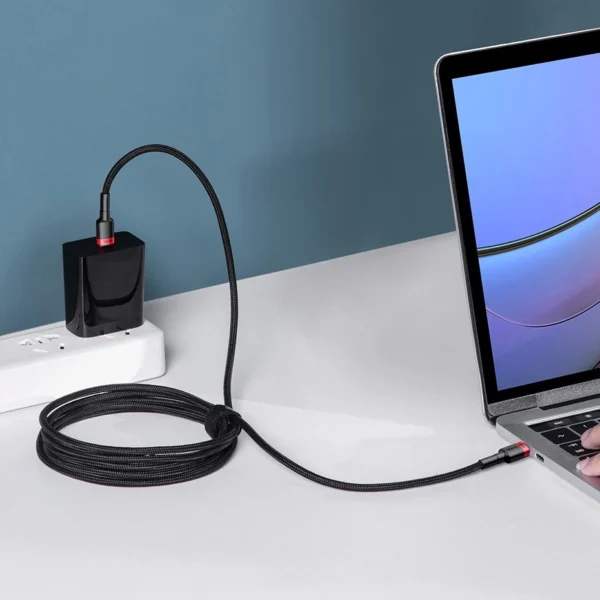 Baseus CATKLF-ALG1 USB-C - USB-C PD QC cable 100W 5A 2m - grayeng