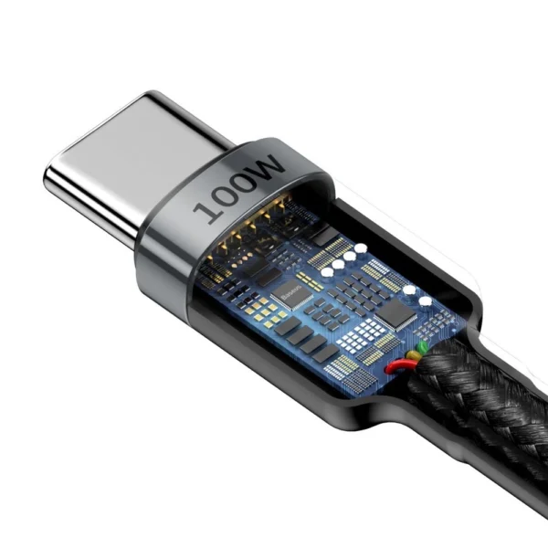 Baseus CATKLF-ALG1 USB-C - USB-C PD QC cable 100W 5A 2m - grayeng