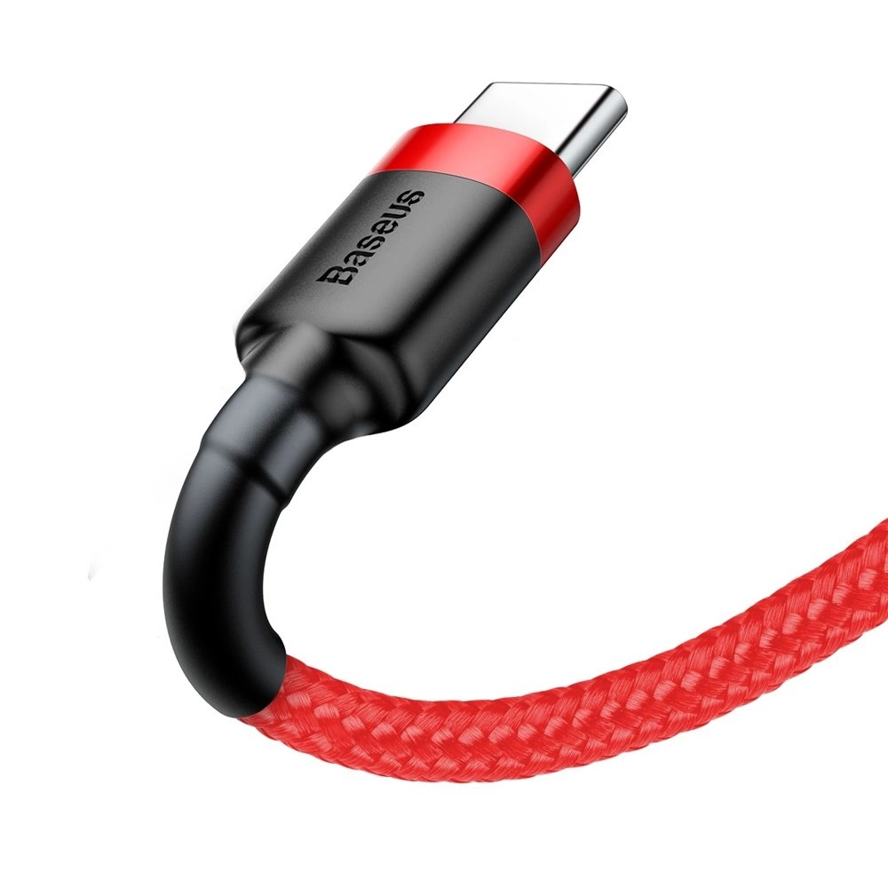 Baseus Cafule Cable Durable Nylon Cable USB / USB-C QC3.0 2A 3M Red (CATKLF-U09)eng