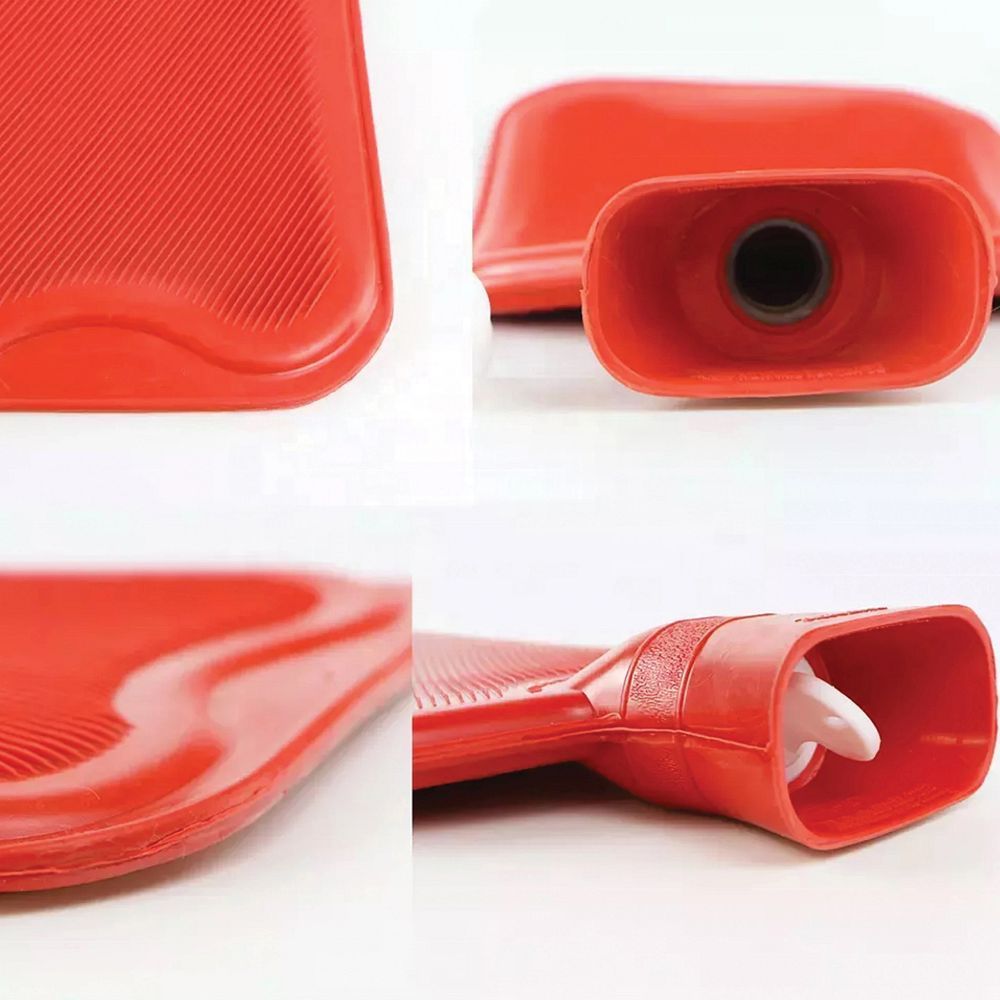 Rubber hot water bottle in a cover "Christmas sweater" pattern 2L RC-K-298 red
