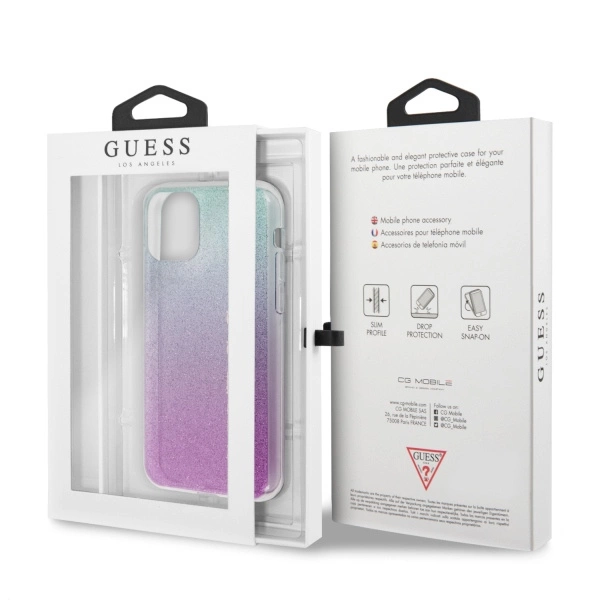 Guess GUHCN65PCUGLPBL iPhone 11 Pro Max rose blue/pink blue hard case Glitter Gradienteng