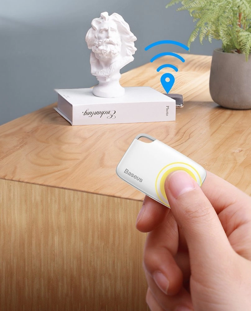 Baseus T2 keychain mini wireless key and other object finder white (ZLFDQT2-02)eng