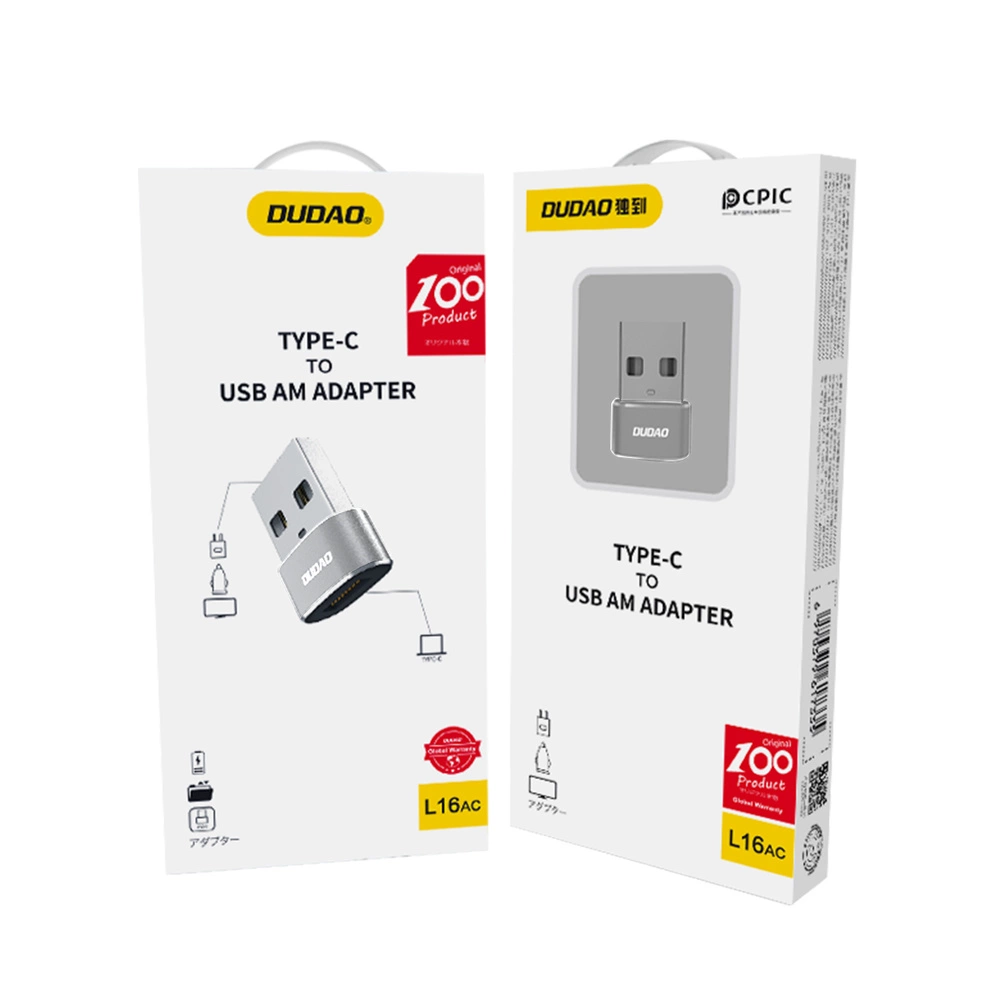 Dudao adapter from USB Type-C to USB black (L16AC black)eng
