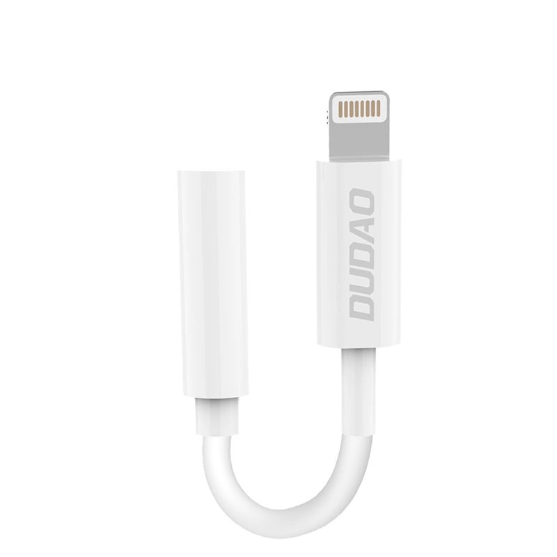 Dudao audio adapter headphone adapter from Lightning to 3.5 mm mini jack white (L16i white)eng