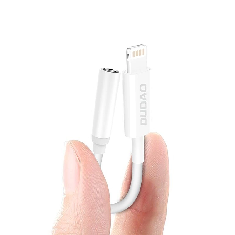 Dudao audio adapter headphone adapter from Lightning to 3.5 mm mini jack white (L16i white)eng
