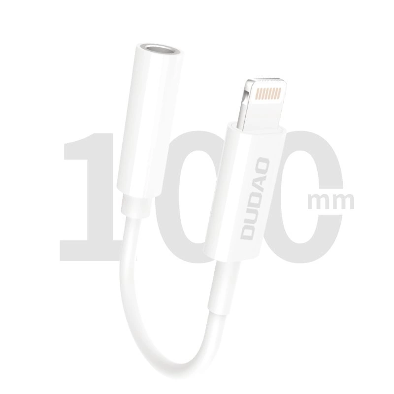 Dudao audio adapter headphone adapter from Lightning to 3.5 mm mini jack white (L16i white)eng