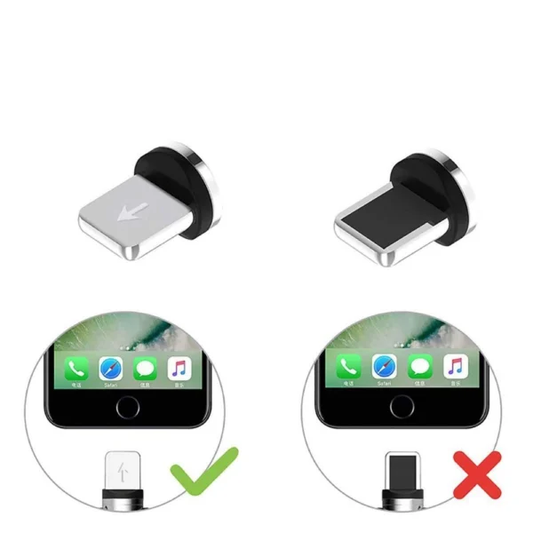 Plug adapter for magnetic USB Cable Lightning silvereng