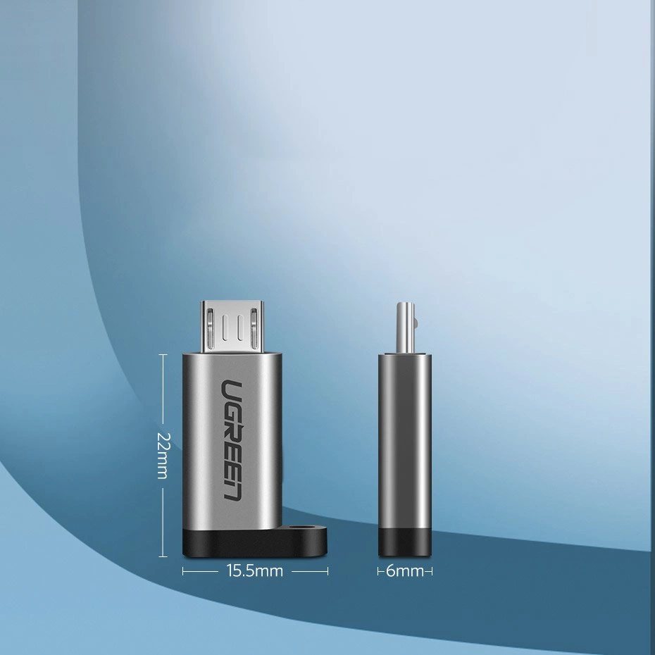 Ugreen adapter USB Type C to micro USB adapter gray (50590)eng