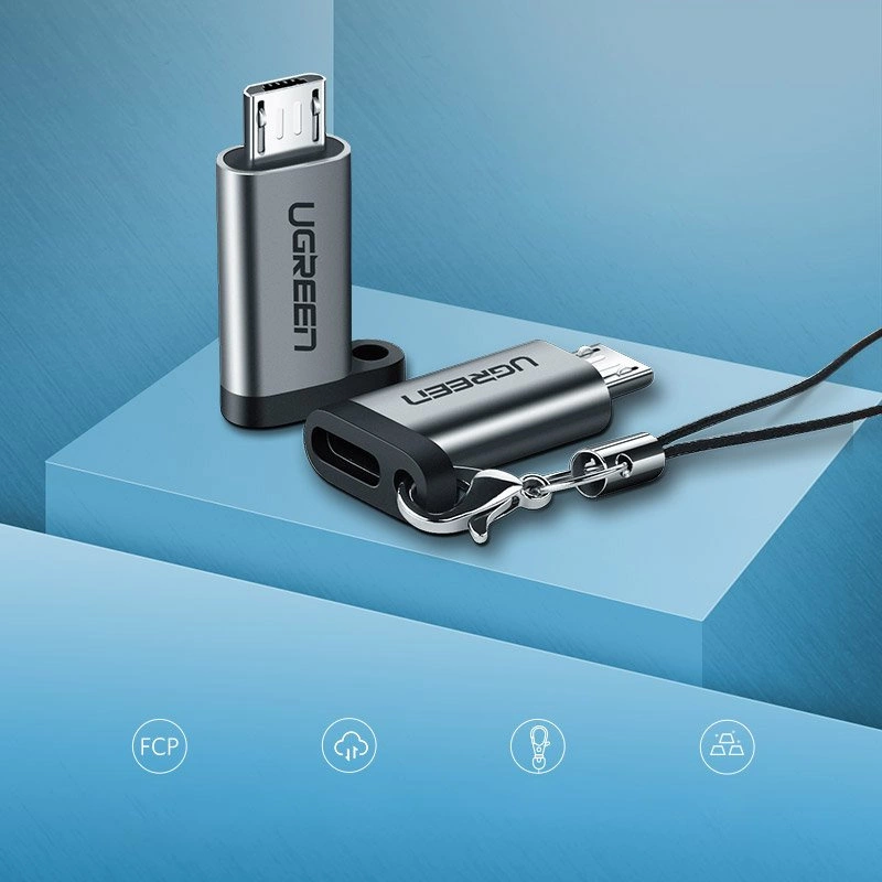 Ugreen adapter USB Type C to micro USB adapter gray (50590)eng