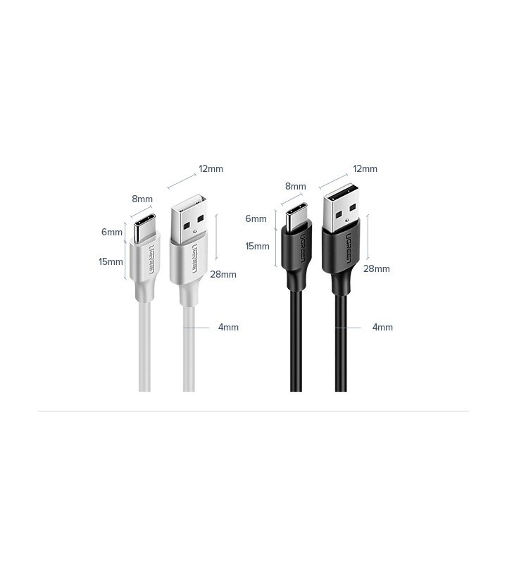 Ugreen US287 60116 USB-A / USB-C 2A cable 1m - blackeng