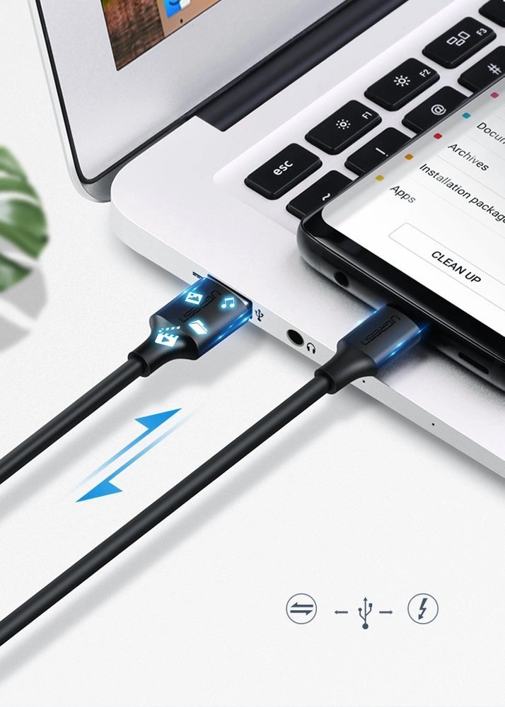 Ugreen US287 60118 USB-A / USB-C 3A cable 2m - blackeng