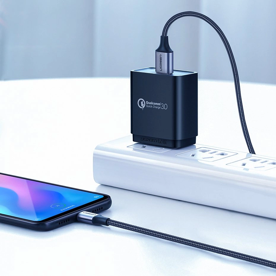 Ugreen US288 60125 USB-A / USB-C QC 3.0 3A 0.5m cable - grayeng