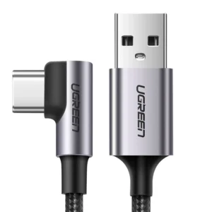 Ugreen US284 50942 USB-A (straight) / USB-C (angled) cable 3A 2m - grayeng