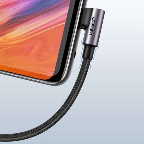 Ugreen US284 50942 USB-A (straight) / USB-C (angled) cable 3A 2m - grayeng