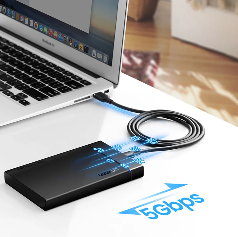 Ugreen US184 20882 USB-A 3.0 / USB-C 3A cable 1m - blackeng