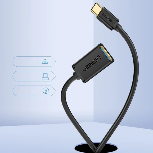 Ugreen US154 30701 USB-A 3.0 (female) / USB-C 3.0 (male) OTG adapter - blackeng