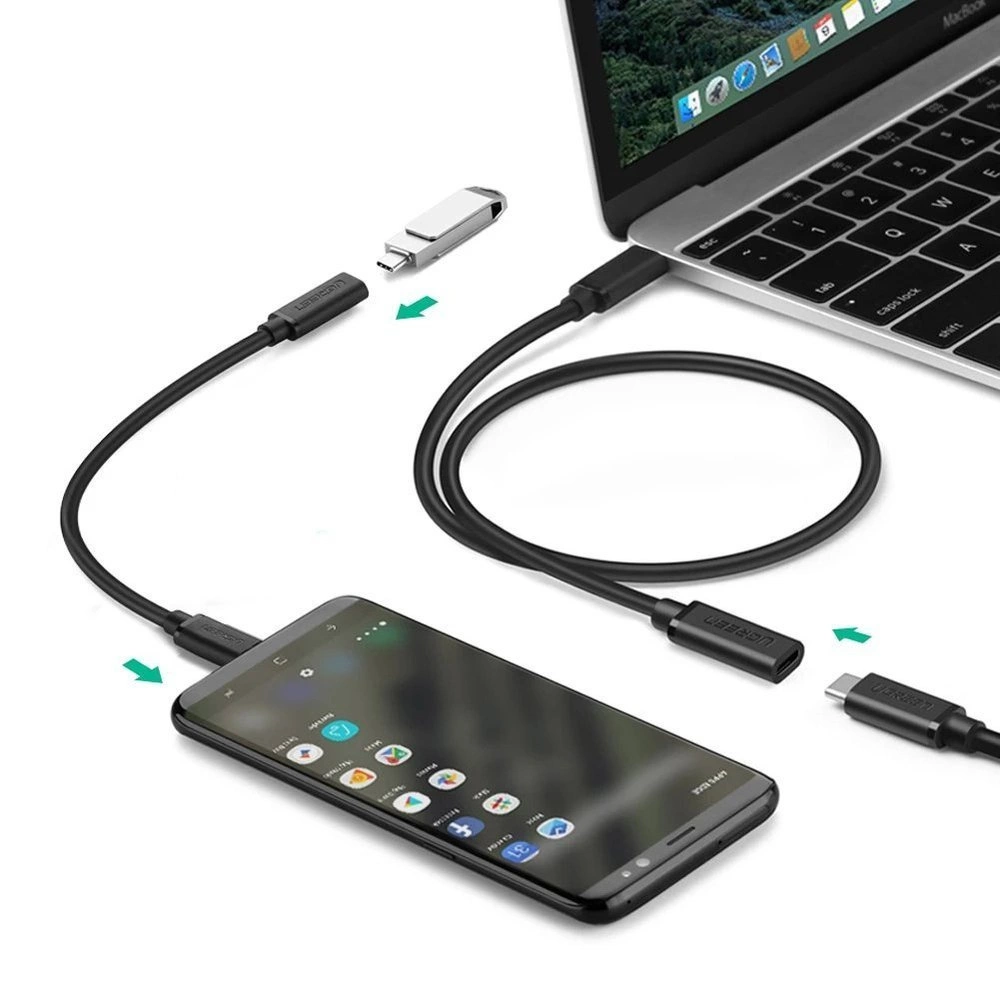 Ugreen 40574 USB-C - USB-C 5Gb/s cable 0.5m - blackeng