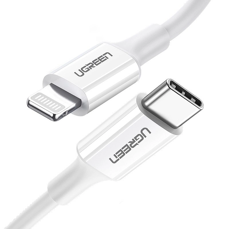 Ugreen US171 Lightning - USB-C MFi PD cable 20W 480Mb/s 1m - whiteeng
