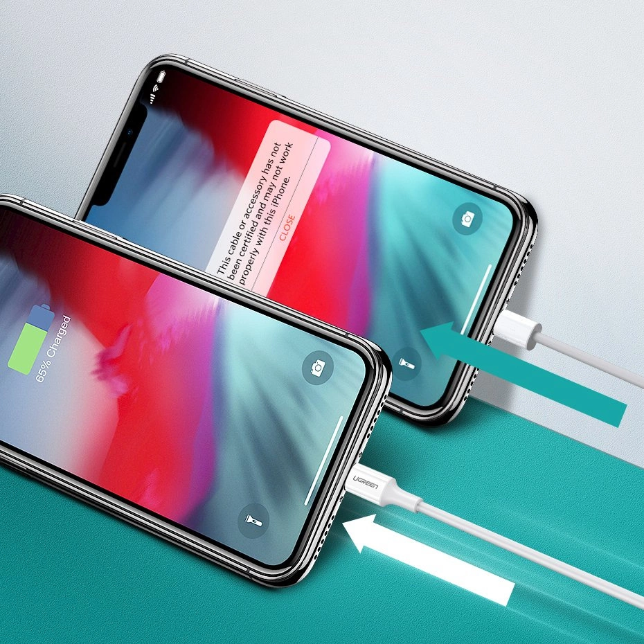 Ugreen US171 Lightning - USB-C MFi PD cable 20W 480Mb/s 1m - whiteeng