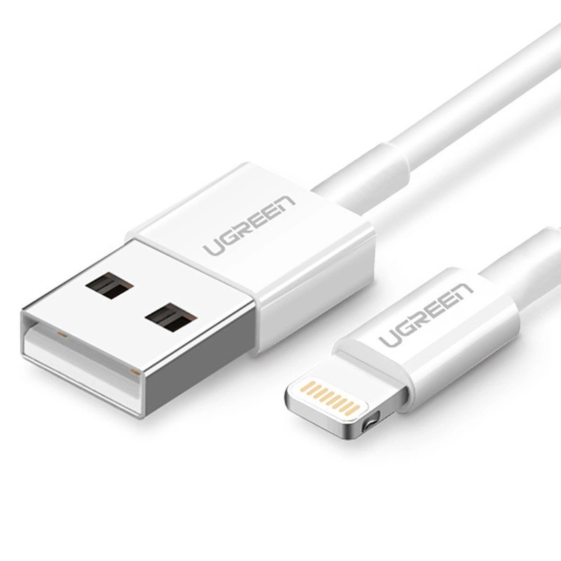 Ugreen US155 20728 USB-A / Lightning MFi 2.4A cable 1m - whiteeng