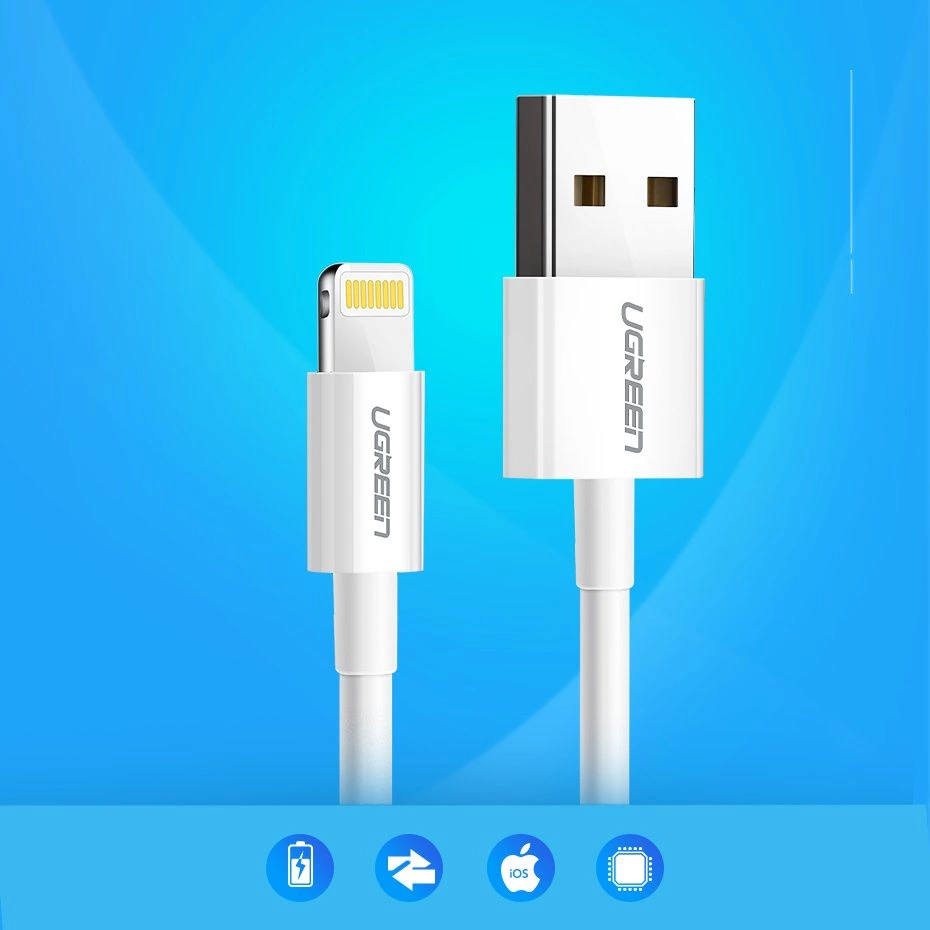 Ugreen US155 20728 USB-A / Lightning MFi 2.4A cable 1m - whiteeng