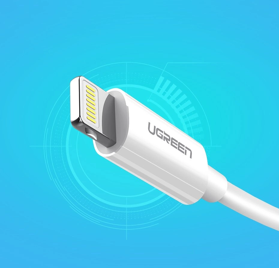 Ugreen US155 20728 USB-A / Lightning MFi 2.4A cable 1m - whiteeng