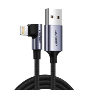 Ugreen US299 60521 angled Lightning / USB-A MFi cable 2.4A 1m - blackeng