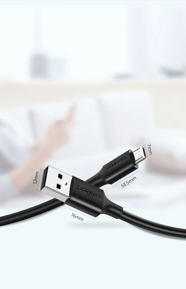 Ugreen US289 60138 micro USB / USB-A cable 2m - blackeng