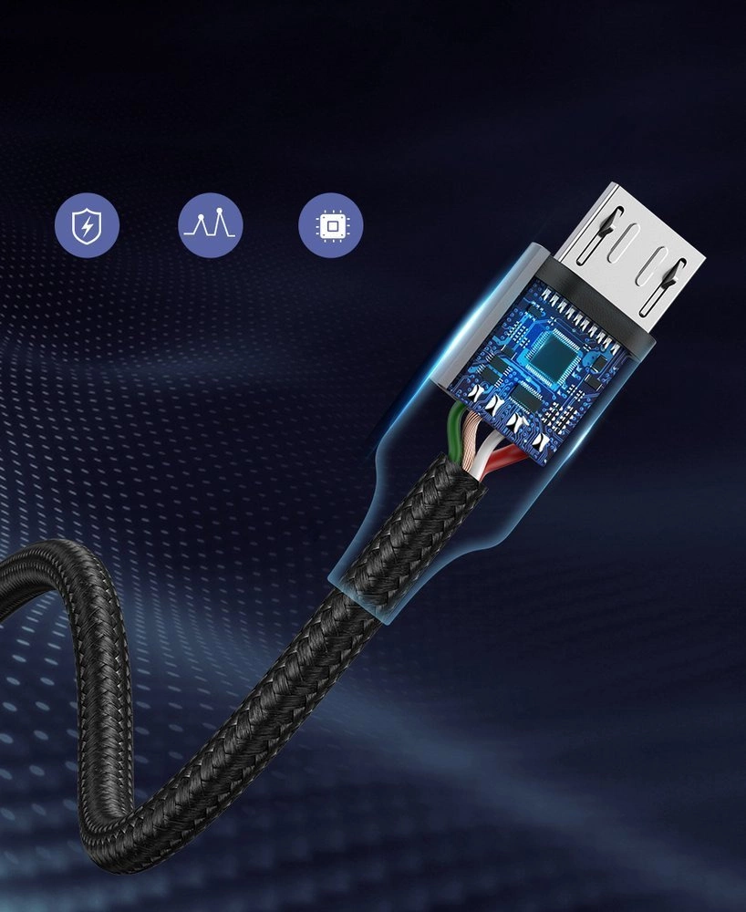 Ugreen US290 60146 USB-A / micro USB 2.4A cable 1m - grayeng