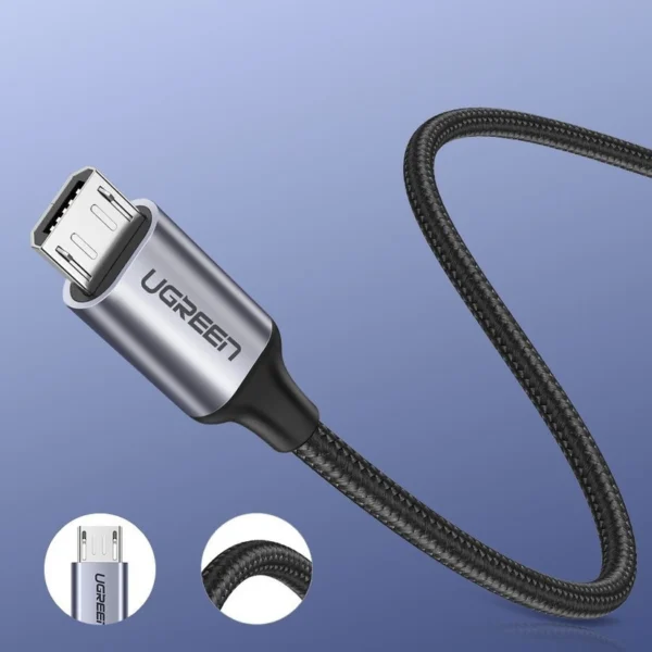 Ugreen US290 60146 USB-A / micro USB 2.4A cable 1m - grayeng