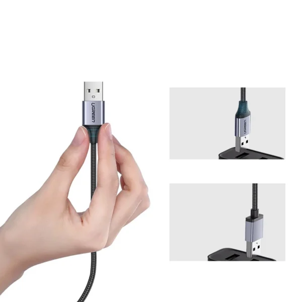 Ugreen US290 60148 USB-A / micro USB 2.4A cable 2m - grayeng