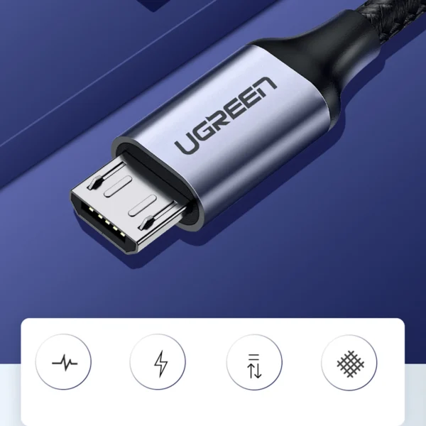 Ugreen US290 60148 USB-A / micro USB 2.4A cable 2m - grayeng