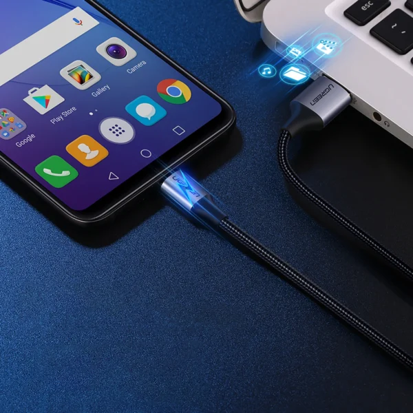 Ugreen US290 60148 USB-A / micro USB 2.4A cable 2m - grayeng