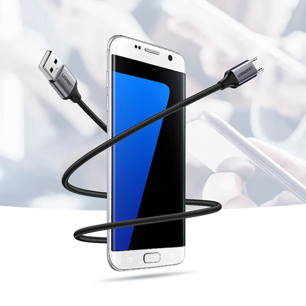 Ugreen US290 60148 USB-A / micro USB 2.4A cable 2m - grayeng