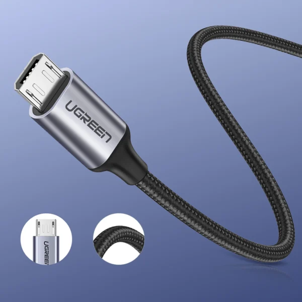 Ugreen US290 60148 USB-A / micro USB 2.4A cable 2m - grayeng